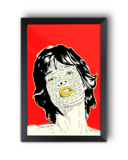 Black Face Tattoo Print