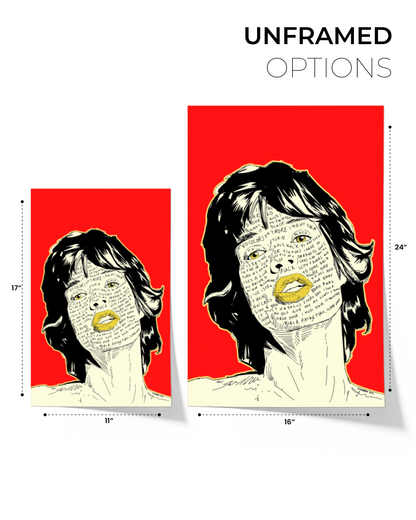 Black Face Tattoo Print