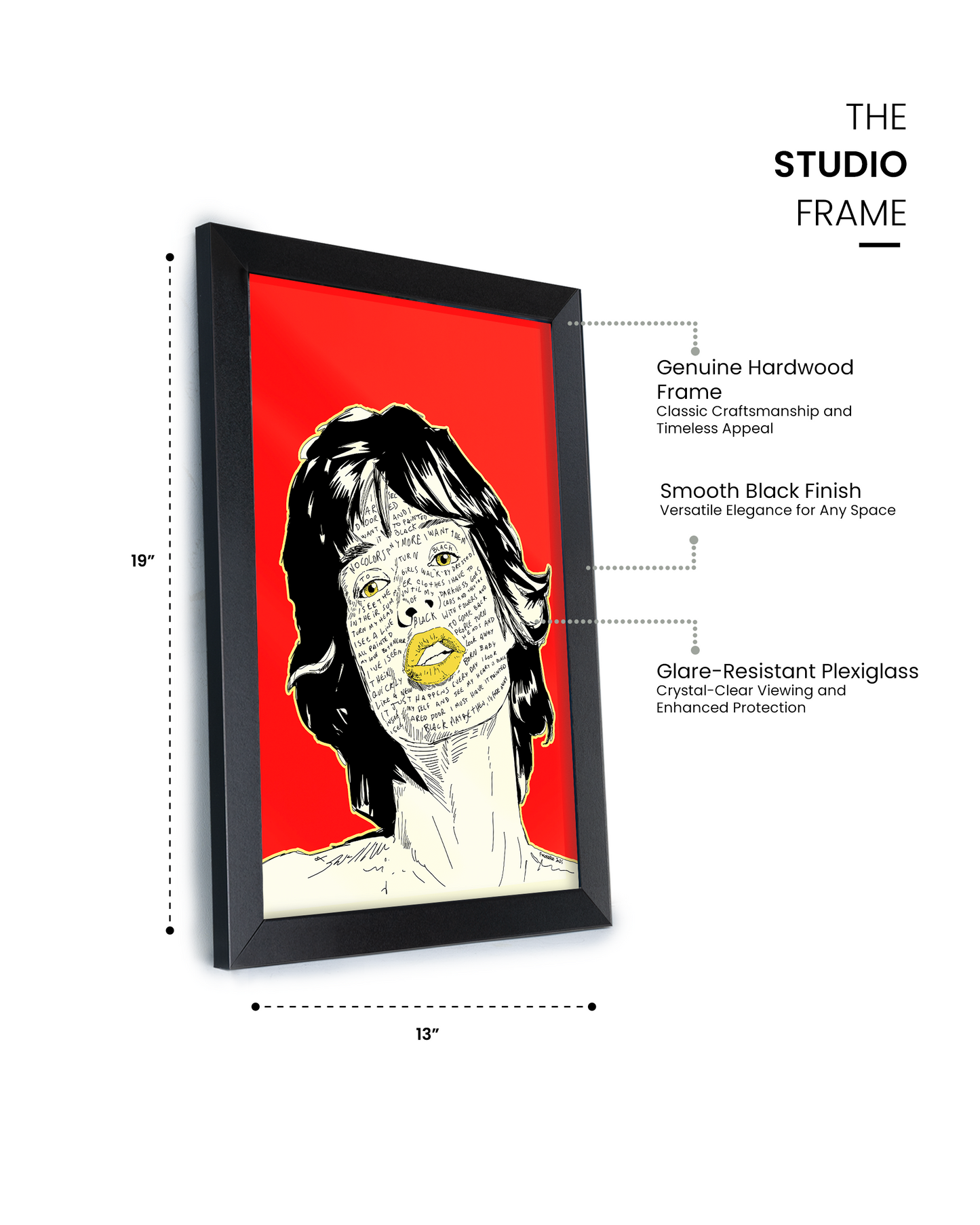 Black Face Tattoo Print